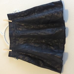 Rock & Republic Coquette Black Snakeskin Women's Skirt Size 6
